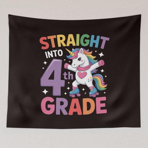Item preview, Back to School First Day of 4th Grade Unicorn Flossing designed and sold by MichaelStalkas.
