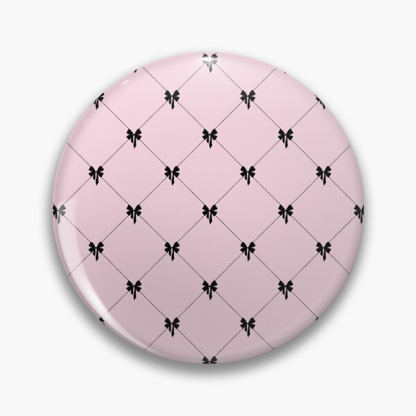 Item preview, Coquette black bow pattern  on pink background  designed and sold by FatBirdie.