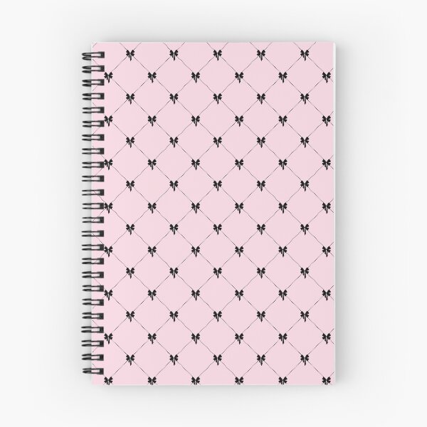 Item preview, Coquette black bow pattern  on pink background  designed and sold by FatBirdie.