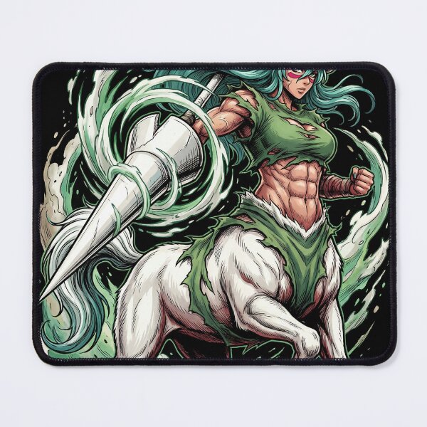 Item preview, Green Haired Espada Tercera Arrancar Resurrection Gamuza Centaur Form Hollow Mask Adult Nelliel Fan Art Portrait Illustration Poster T-Shirt Sticker Print Gift designed and sold by Senpaiwaves.