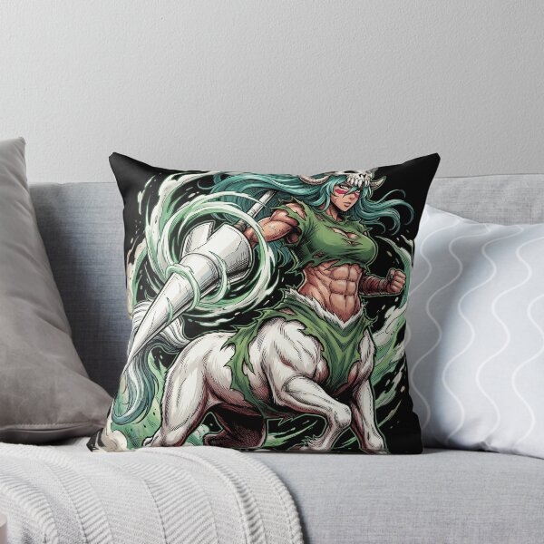 Item preview, Green Haired Espada Tercera Arrancar Resurrection Gamuza Centaur Form Hollow Mask Adult Nelliel Fan Art Portrait Illustration Poster T-Shirt Sticker Print Gift designed and sold by Senpaiwaves.