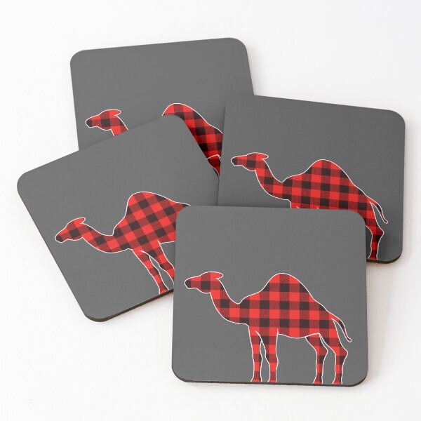 Item preview, camel Buffalo Plaid Silhouette – Rustic Woodland Farm Animal Design designed and sold by PinkyDona.