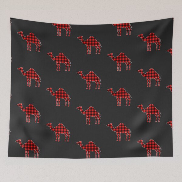Item preview, camel Buffalo Plaid Silhouette – Rustic Woodland Farm Animal Design designed and sold by PinkyDona.