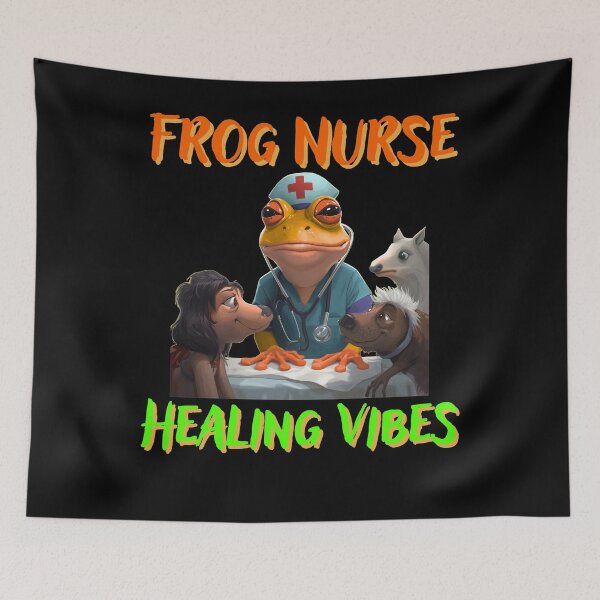 Item preview, Nurse Frog Funny Illustration designed and sold by StaticMood.