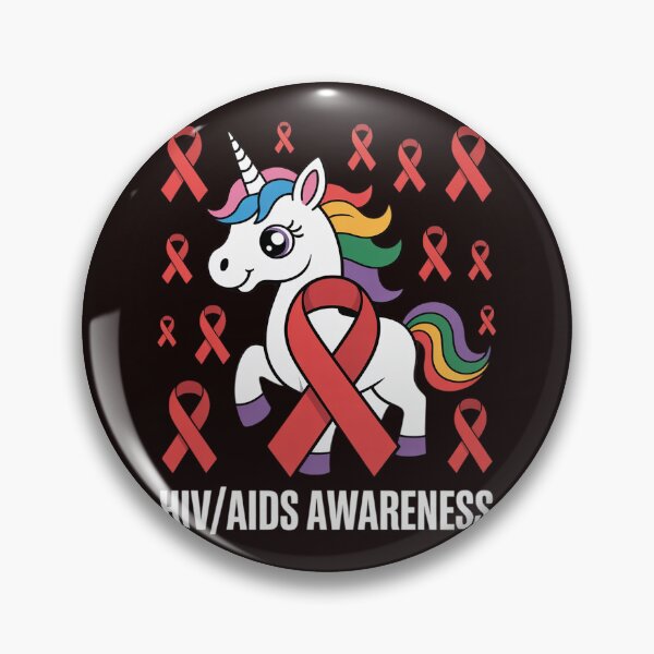 Item preview, Dabbing Unicorn Red Ribbon HIV AIDS Awareness Support Day designed and sold by MichaelStalkas.