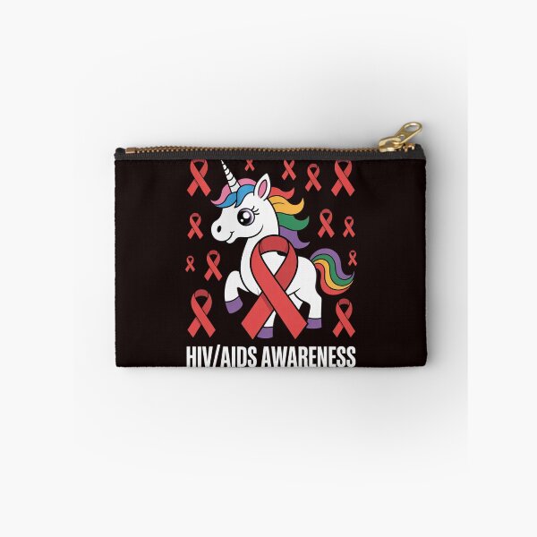 Item preview, Dabbing Unicorn Red Ribbon HIV AIDS Awareness Support Day designed and sold by MichaelStalkas.