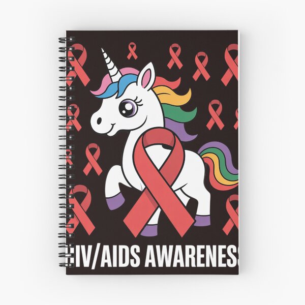 Item preview, Dabbing Unicorn Red Ribbon HIV AIDS Awareness Support Day designed and sold by MichaelStalkas.