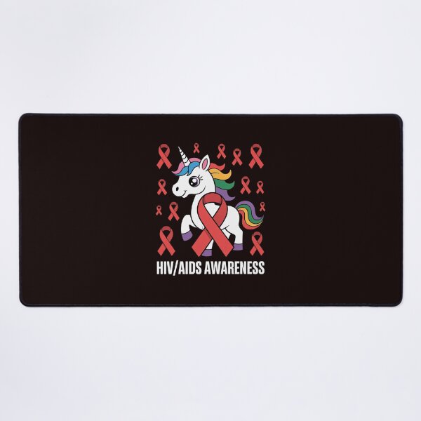 Item preview, Dabbing Unicorn Red Ribbon HIV AIDS Awareness Support Day designed and sold by MichaelStalkas.