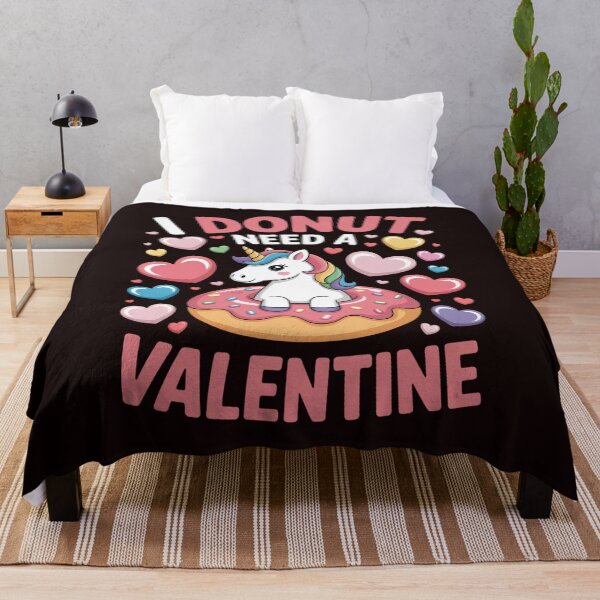 Item preview, Donut Need a Valentine, Funny Unicorn, Anti-Valentine's Day designed and sold by MichaelStalkas.