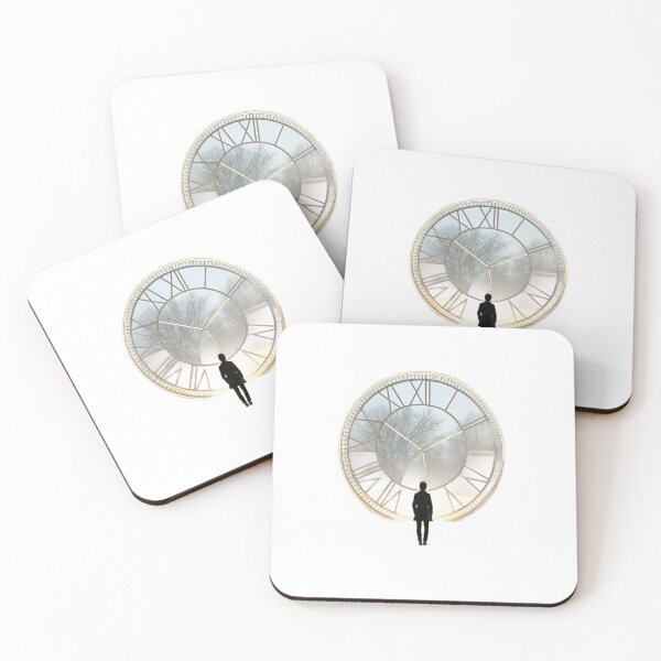 Item preview, Time Doesn’t Wait – Philosophical Clock Illustration | Minimalist Concept Art designed and sold by VivoStudio.