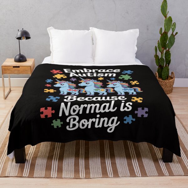 Item preview, Embrace Autism Because Normal Is Boring Unicorn Autism Day designed and sold by HesterFoley.