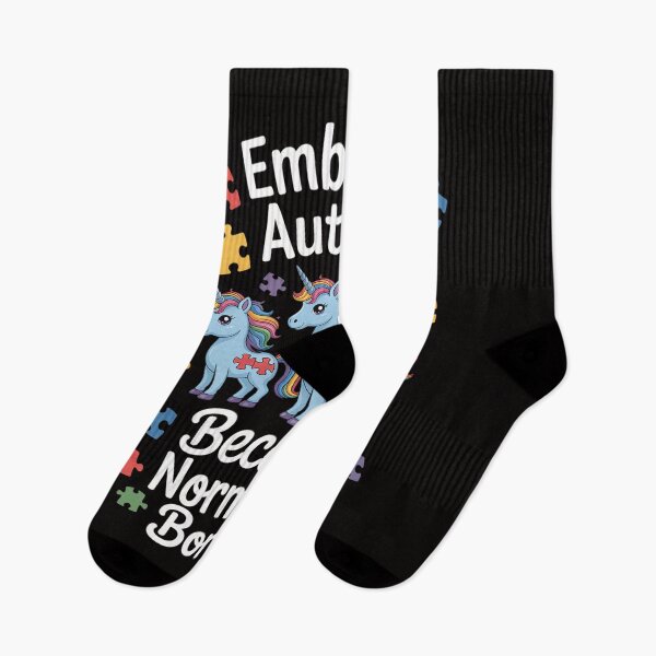 Item preview, Embrace Autism Because Normal Is Boring Unicorn Autism Day designed and sold by HesterFoley.