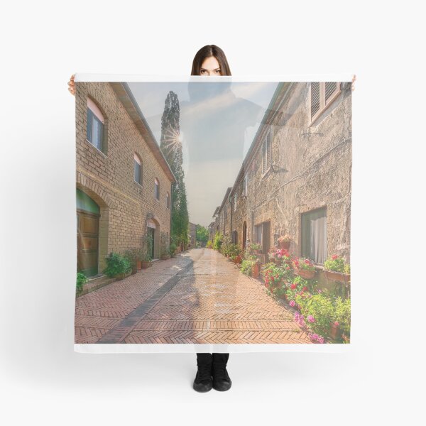 Item preview, Street in Sovana, flowers and old building. Tuscany, Italy designed and sold by Stefano Orazzini.
