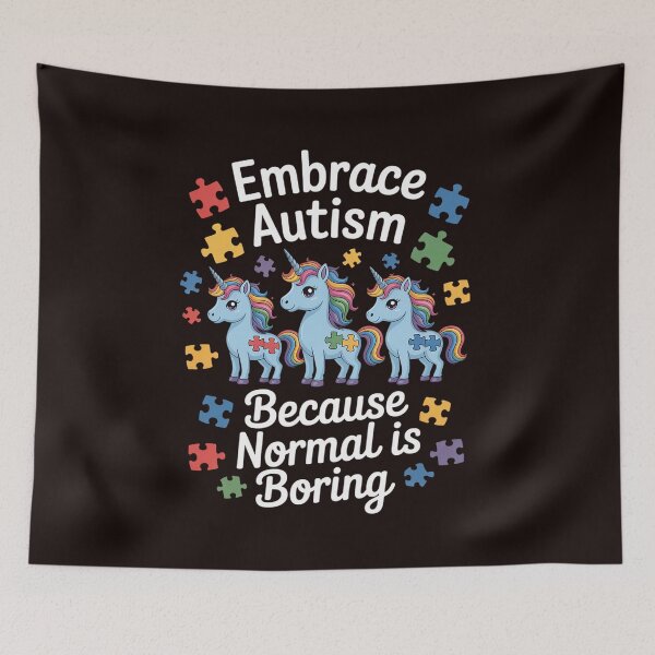 Item preview, Embrace Autism Because Normal Is Boring Unicorn Autism Day designed and sold by MichaelStalkas.