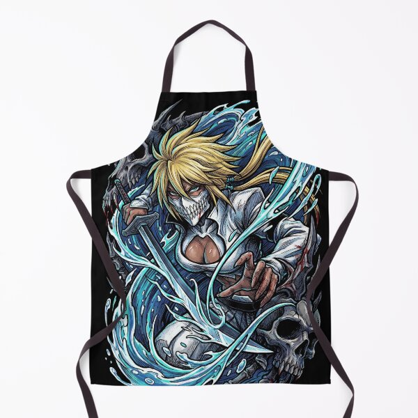 Item preview, Blonde Haired Shark Espada Tercera Arrancar Resurrection Tiburon Water Cascade Swordswoman Hollow Mask Fierce Queen Anime Warrior Fan Art Portrait Illustration Poster T-Shirt Sticker Print Gift designed and sold by Senpaiwaves.