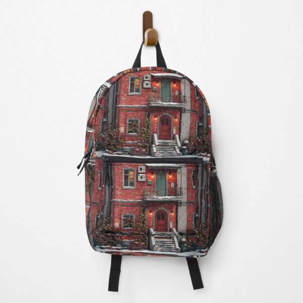 Item preview, Snowy Brick Building with Bicycle designed and sold by Savannah Gibbs.