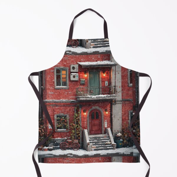 Item preview, Snowy Brick Building with Bicycle designed and sold by Savannah Gibbs.