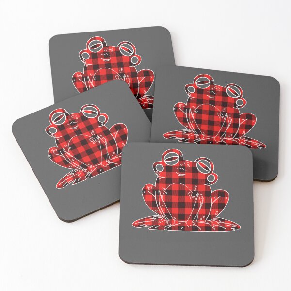 Item preview, Frog Buffalo Plaid Silhouette – Rustic Woodland Farm Animal Design designed and sold by PinkyDona.