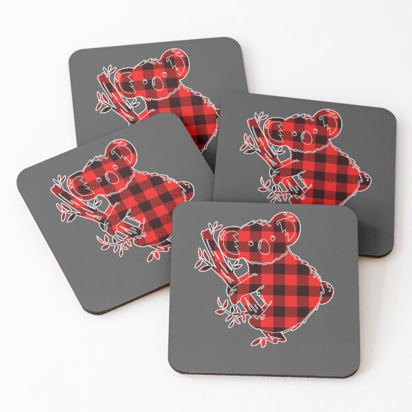 Item preview, Koala Buffalo Plaid Silhouette – Rustic Woodland Farm Animal Design designed and sold by PinkyDona.