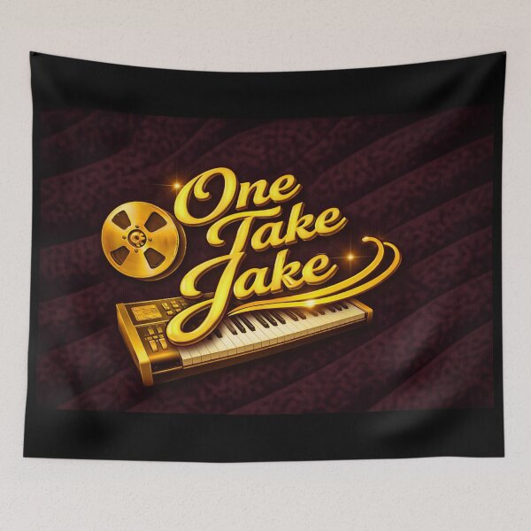 Item preview, One Take Jake – Keyboard Edition (Gold on Black Velvet) designed and sold by MySheetMusicArt.
