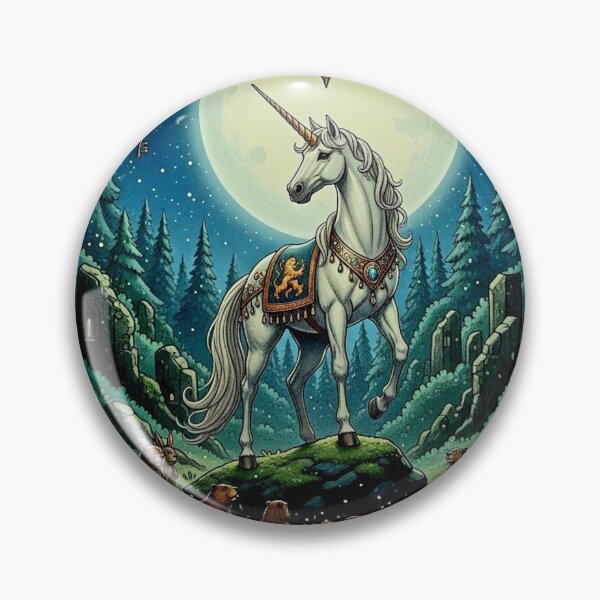 Item preview, The Noble Jewel - Unicorn of the Last Battle designed and sold by Art's Diner.