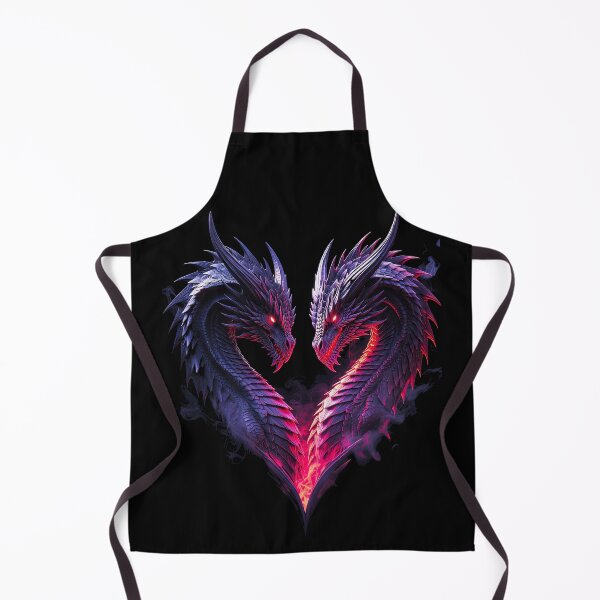 Item preview, Twin Dragon Heart Dark Fantasy Dragon Lover designed and sold by SpookshowDesign.