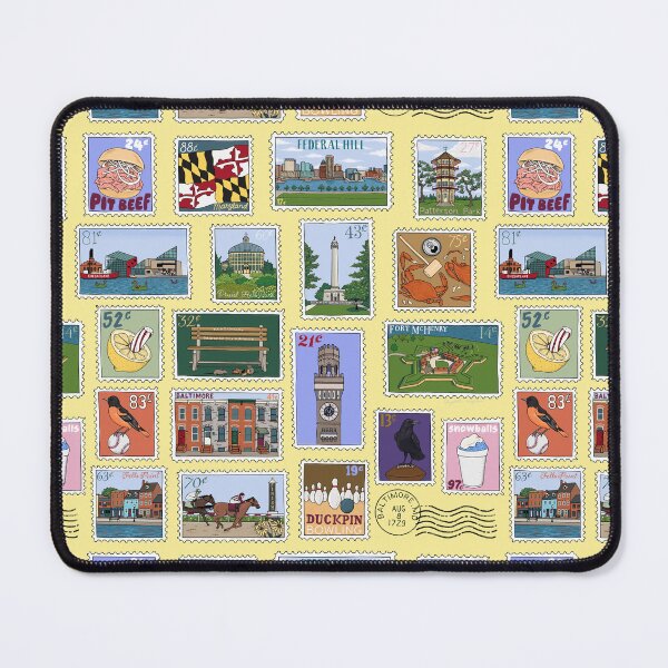 Item preview, Baltimore Stamps - Yellow designed and sold by Elizabeth Weglein.