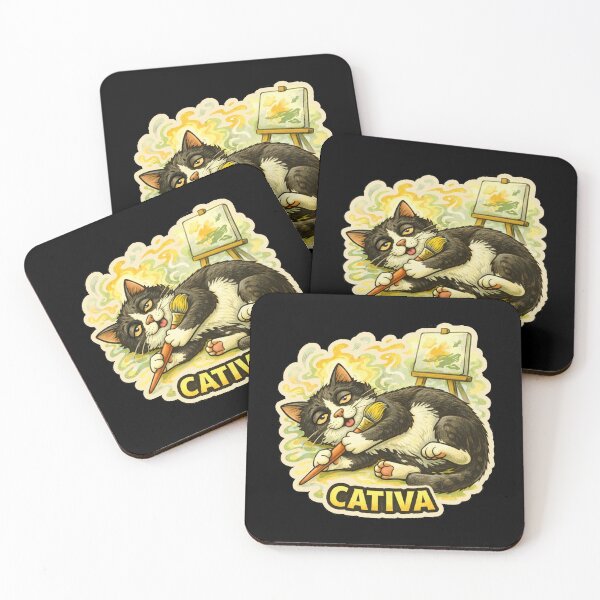 Item preview, Stoner & Psychonaut Cats – Cativa – Gift for Stoners • Retro Comics • Vintage Halftone designed and sold by JacobKAurumhead.