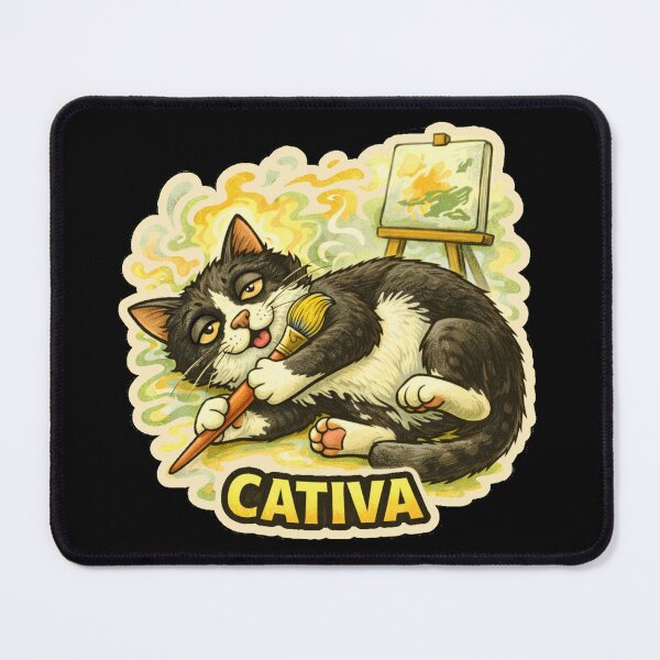Item preview, Stoner & Psychonaut Cats – Cativa – Gift for Stoners • Retro Comics • Vintage Halftone designed and sold by JacobKAurumhead.
