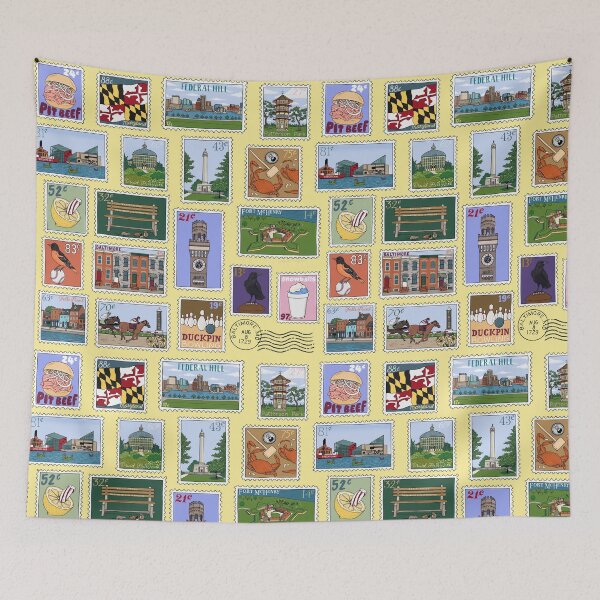 Item preview, Baltimore Stamps - Yellow designed and sold by Elizabeth Weglein.