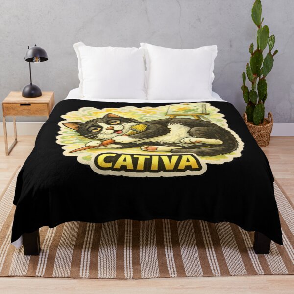 Item preview, Stoner & Psychonaut Cats – Cativa – Gift for Stoners • Retro Comics • Vintage Halftone designed and sold by JacobKAurumhead.