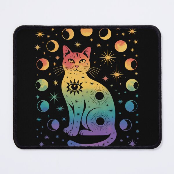 Item preview, Nonbinary pride flag colors, astronomy cat designed and sold by LindseyKris.