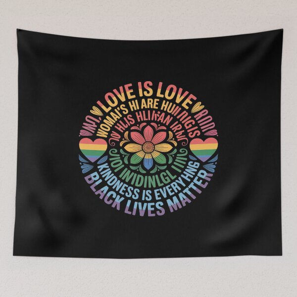Item preview, Rainbow Black Lives Matter Science LGBT Pride Flower designed and sold by LindseyKris.