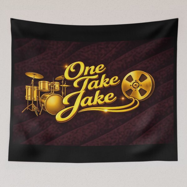 Item preview, One Take Jake – Drums Edition (Gold on Black Velvet) designed and sold by MySheetMusicArt.