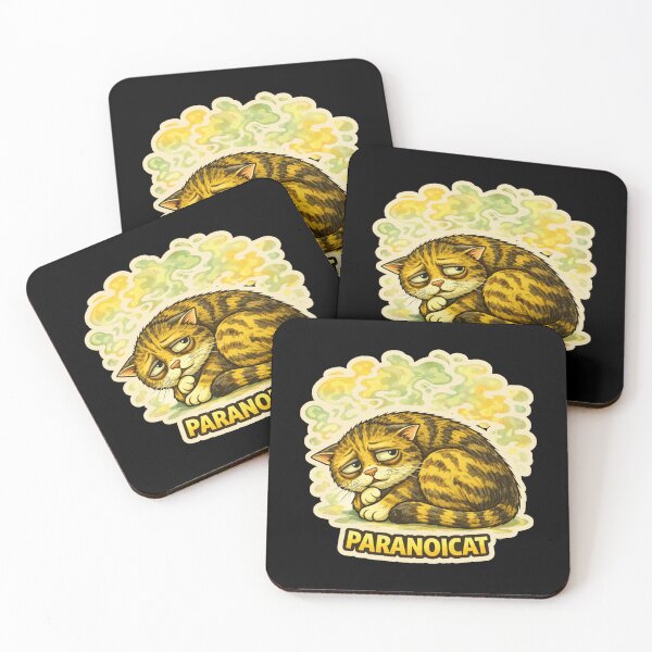 Item preview, Stoner & Psychonaut Cats – Paranoicat – Gift for Stoners • Retro Comics • Vintage Halftone designed and sold by JacobKAurumhead.