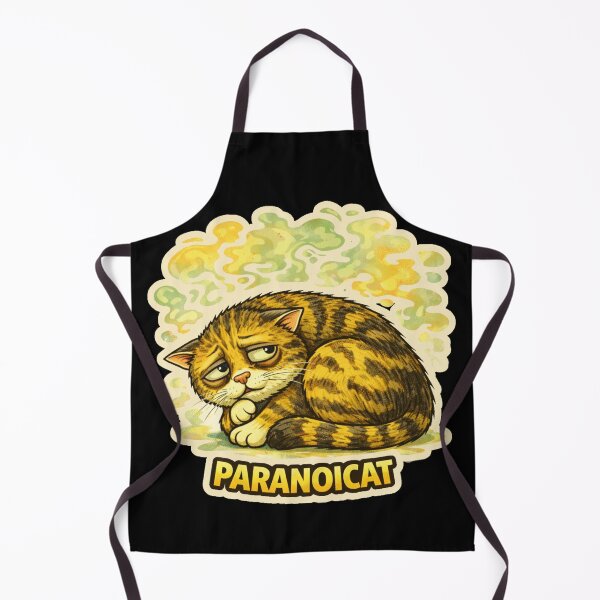 Item preview, Stoner & Psychonaut Cats – Paranoicat – Gift for Stoners • Retro Comics • Vintage Halftone designed and sold by JacobKAurumhead.