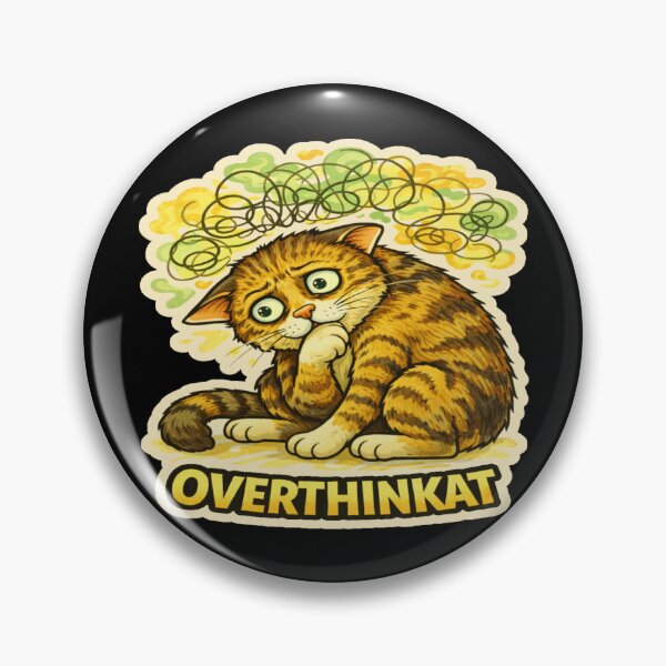 Item preview, Stoner & Psychonaut Cats – Overthinkat – Gift for Stoners • Retro Comics • Vintage Halftone designed and sold by JacobKAurumhead.