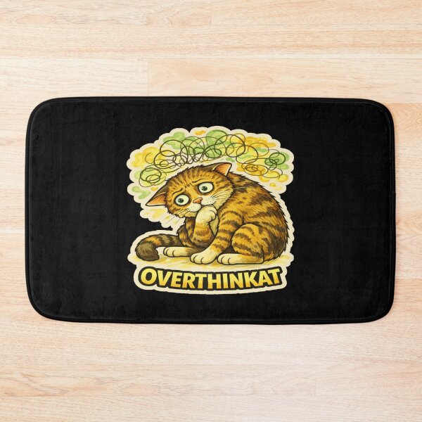 Item preview, Stoner & Psychonaut Cats – Overthinkat – Gift for Stoners • Retro Comics • Vintage Halftone designed and sold by JacobKAurumhead.