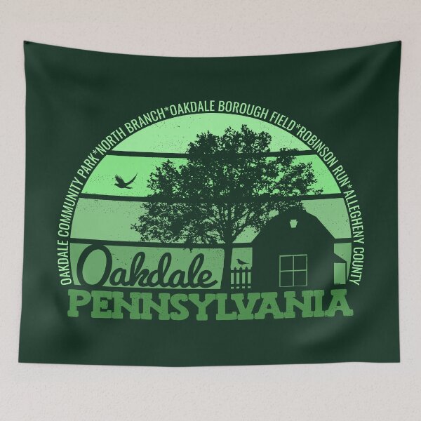 Item preview, Oakdale Pennsylvania Sunset Retro Vintage Local Pride Logo designed and sold by CRHPOD20.