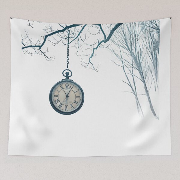 Item preview, Frozen Time – Symbolic Pocket Watch Illustration | Surreal Winter Art designed and sold by VivoStudio.