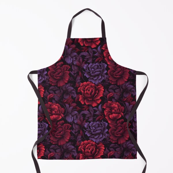 Item preview, Purple and red large roses black background designed and sold by FatBirdie.