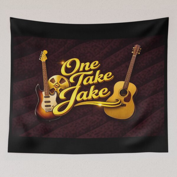 Item preview, One Take Jake – Guitar Edition (Gold on Black Velvet) designed and sold by MySheetMusicArt.