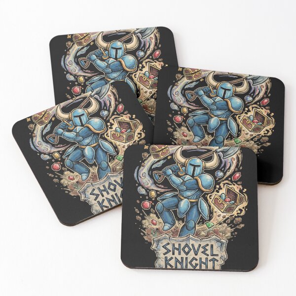 Item preview, Shovel Knight Treasure Trove Blue Knight Shovel Weapon Reliquias Plague Knight Specter King Shield Knight Yacht Club Games Retro Pixel Art Fan Art Portrait Poster T-shirt Sticker Print Gift designed and sold by Senpaiwaves.