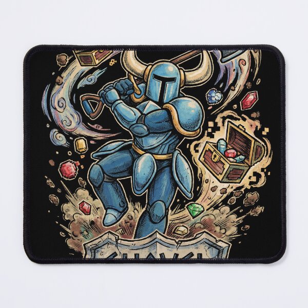 Item preview, Shovel Knight Treasure Trove Blue Knight Shovel Weapon Relics Plague Knight Specter King Shield Knight Yacht Club Games Retro Pixel Art Fan Art Portrait Poster T-Shirt Sticker Print Gift designed and sold by Senpaiwaves.