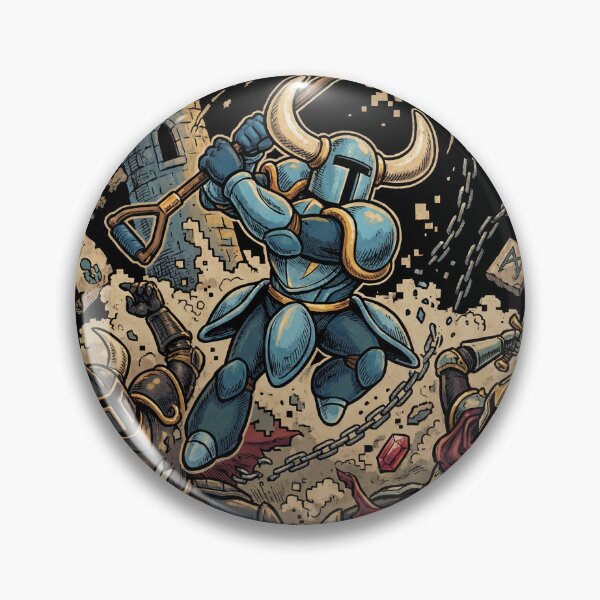 Item preview, Shovel Knight Treasure Trove Blue Knight Shovel Weapon Relics Plague Knight Specter King Shield Knight Yacht Club Games Retro Pixel Art Fan Art Portrait Poster T-Shirt Sticker Print Gift designed and sold by Senpaiwaves.