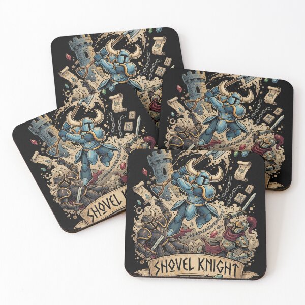 Item preview, Shovel Knight Treasure Trove Blue Knight Shovel Weapon Relics Plague Knight Specter King Shield Knight Yacht Club Games Retro Pixel Art Fan Art Portrait Poster T-Shirt Sticker Print Gift designed and sold by Senpaiwaves.