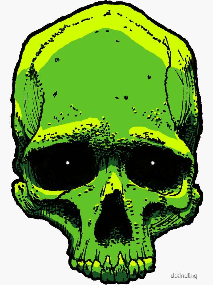 "Zombie Skull" Sticker by dtkindling | Redbubble