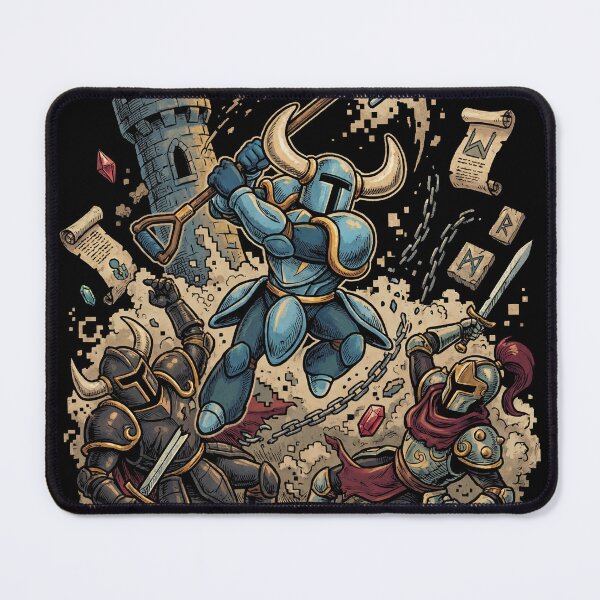 Item preview, Shovel Knight Treasure Trove Blue Knight Shovel Weapon Relics Plague Knight Specter King Shield Knight Yacht Club Games Retro Pixel Art Fan Art Portrait Poster T-Shirt Sticker Print Gift designed and sold by Senpaiwaves.