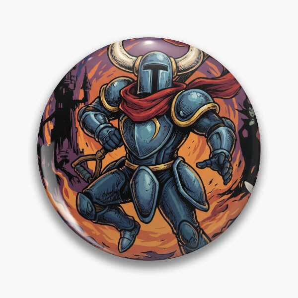 Item preview, Shovel Knight Treasure Trove Blue Knight Shovel Weapon Relics Plague Knight Specter King Shield Knight Yacht Club Games Retro Pixel Art Fan Art Portrait Poster T-Shirt Sticker Print Gift designed and sold by Senpaiwaves.