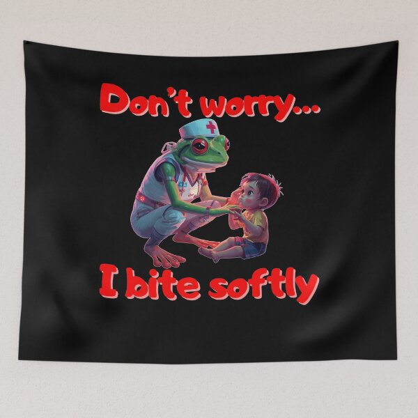 Item preview, Sana Sana Colita De Rana Illustration of a scary frog designed and sold by StaticMood.